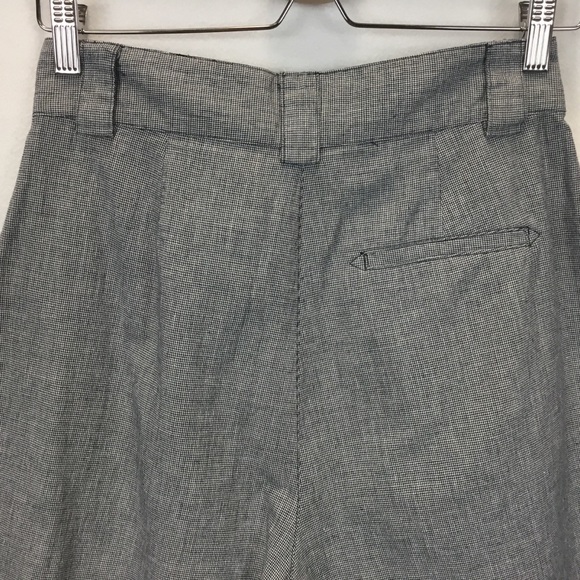 Alex Mill Drill Pleated Shorts Houndstooth Linen Blend High Waisted Size 4 - Picture 4 of 11